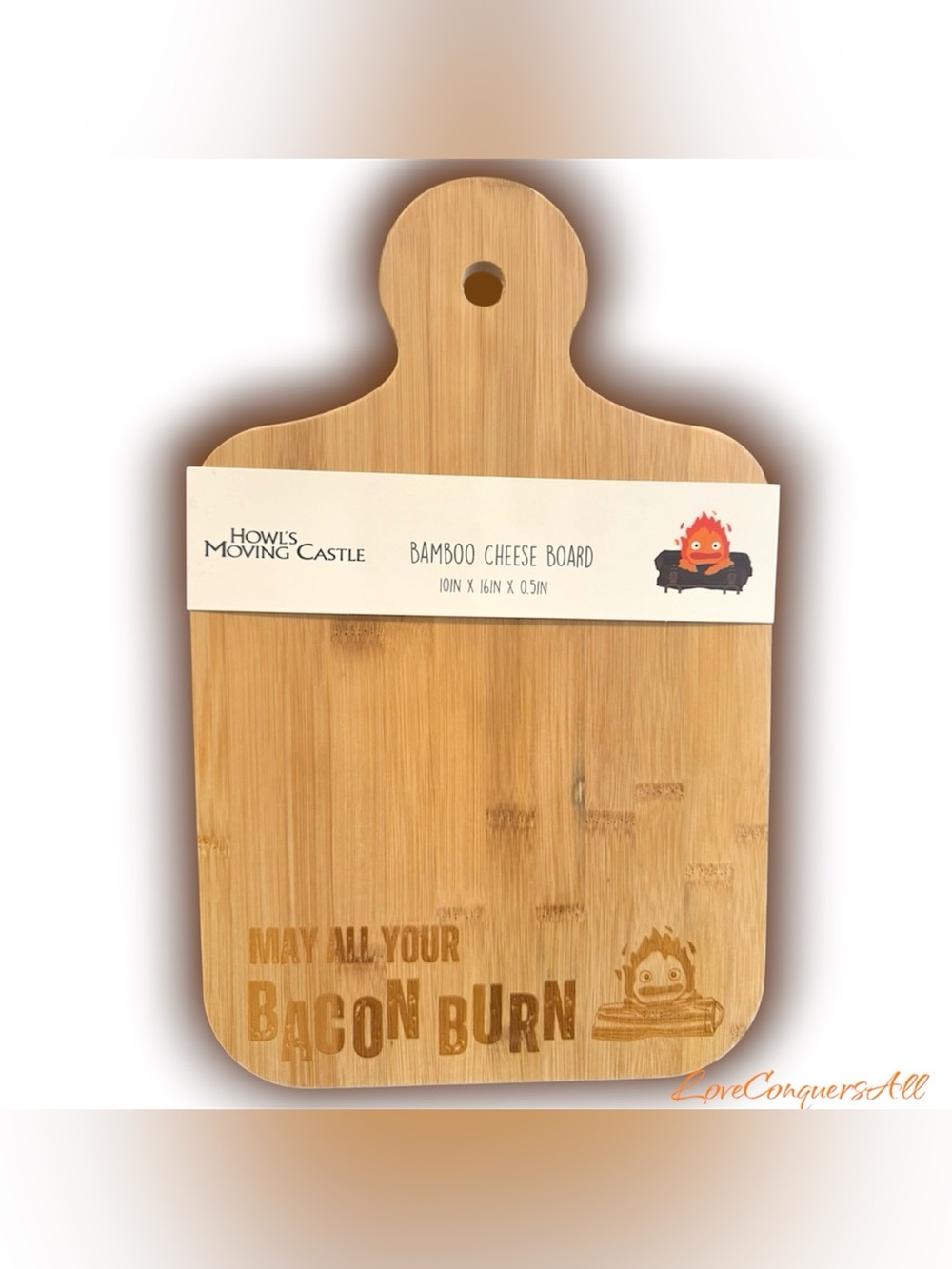 Studio Ghibli Howl's Moving Castle Calcifer Bamboo Cheeseboard